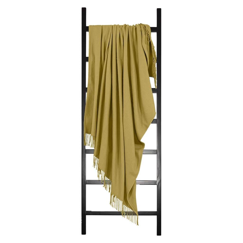 Stella Natural Ochre Throw Throw Leather Gallery