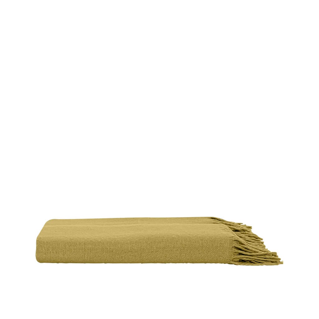 Stella Natural Ochre Throw Throw Leather Gallery