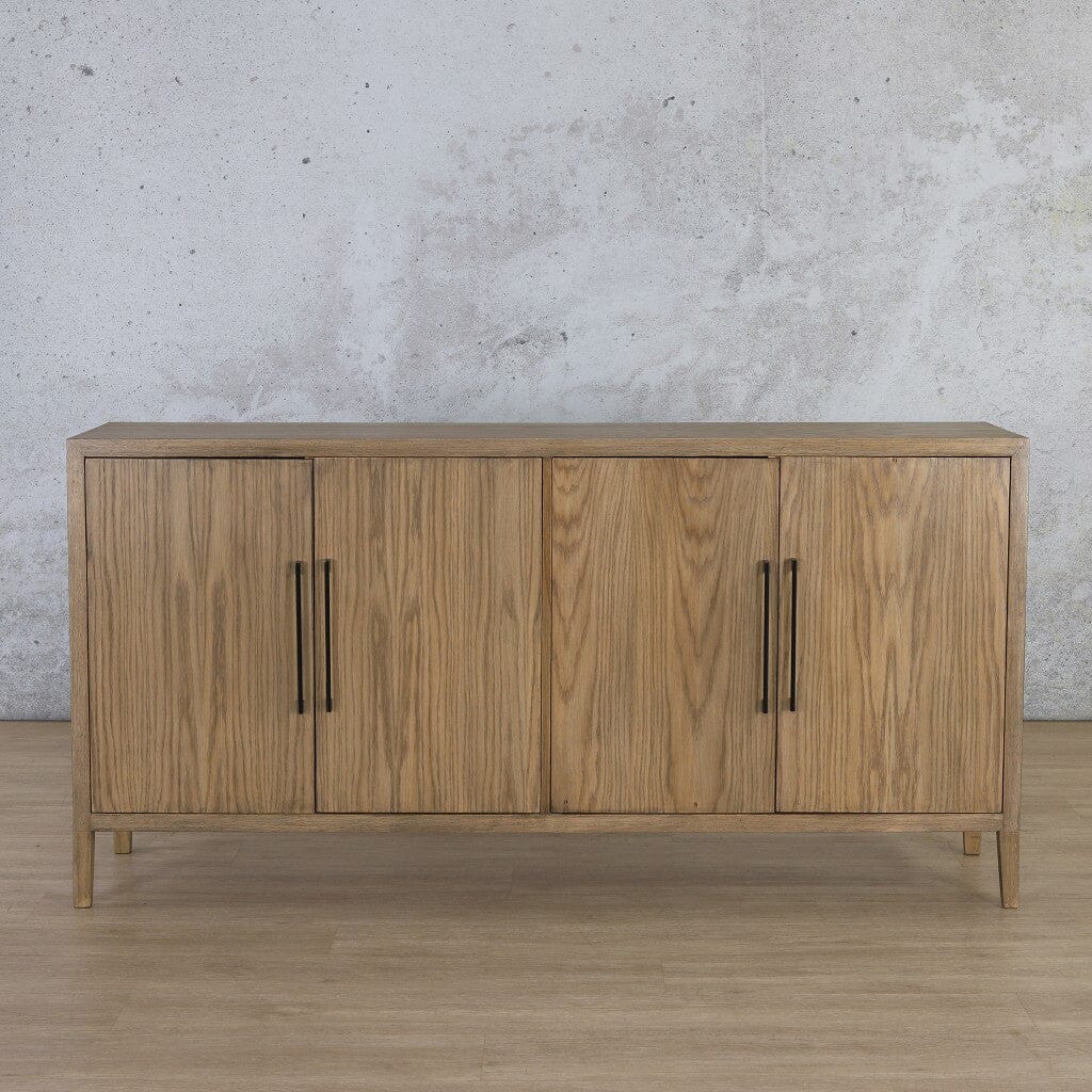 Stockholm 1.8m Sideboard in Natural Oak – Front View – Elegant and Functional Storage at Leather Gallery