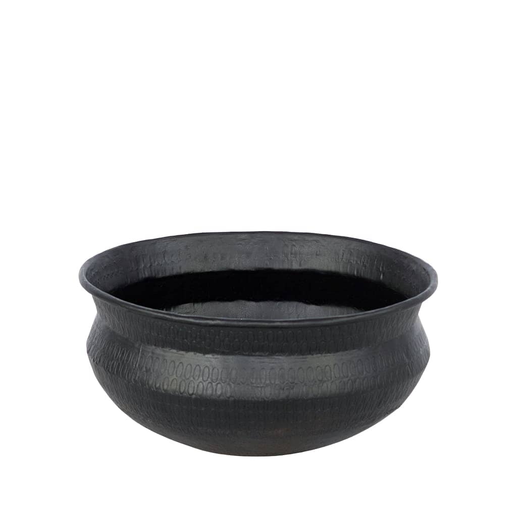 Terrace Carved Bowl/Planter - Medium Decor Leather Gallery