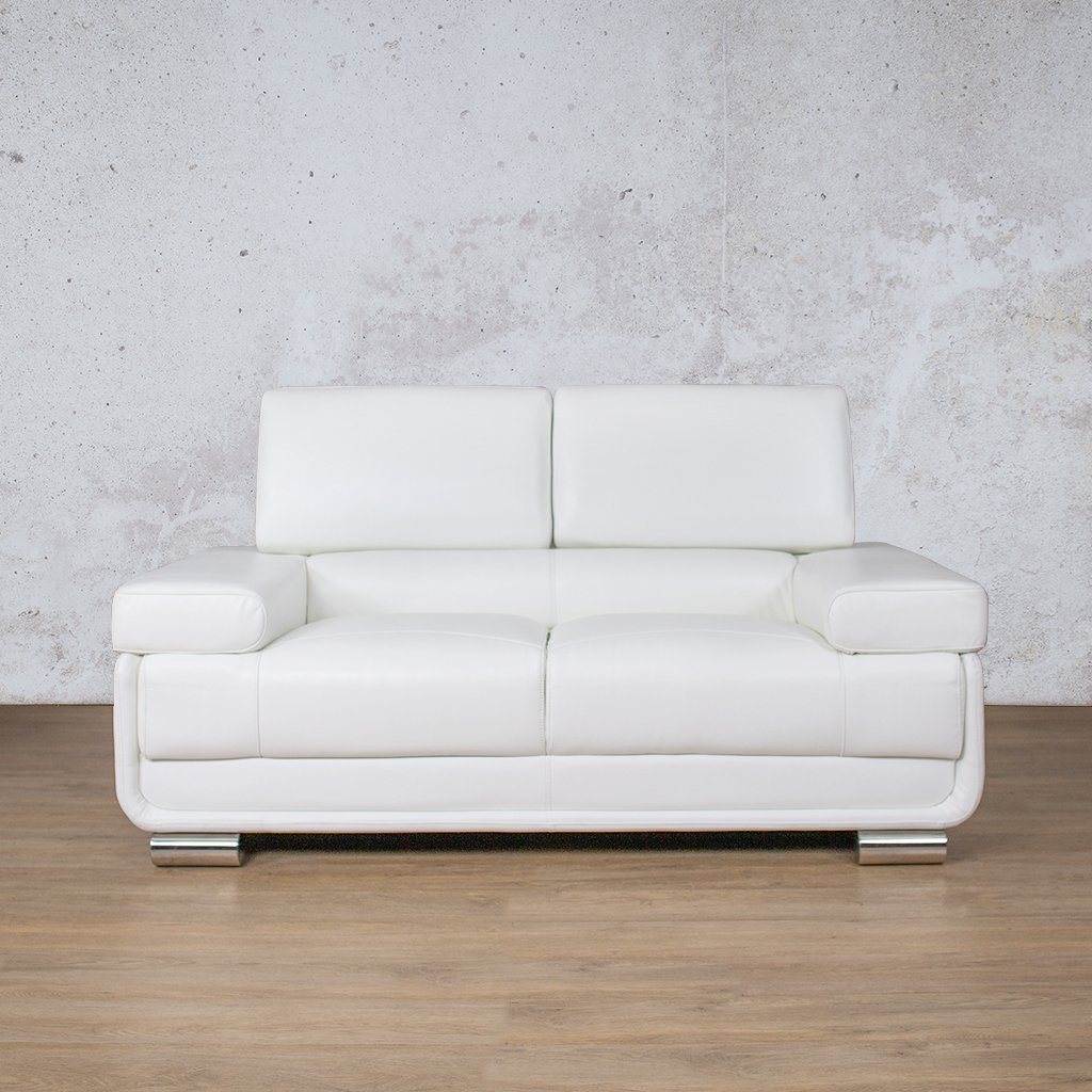 Tobago 2 Leather Sofa Fabric Corner Suite Leather Gallery-white