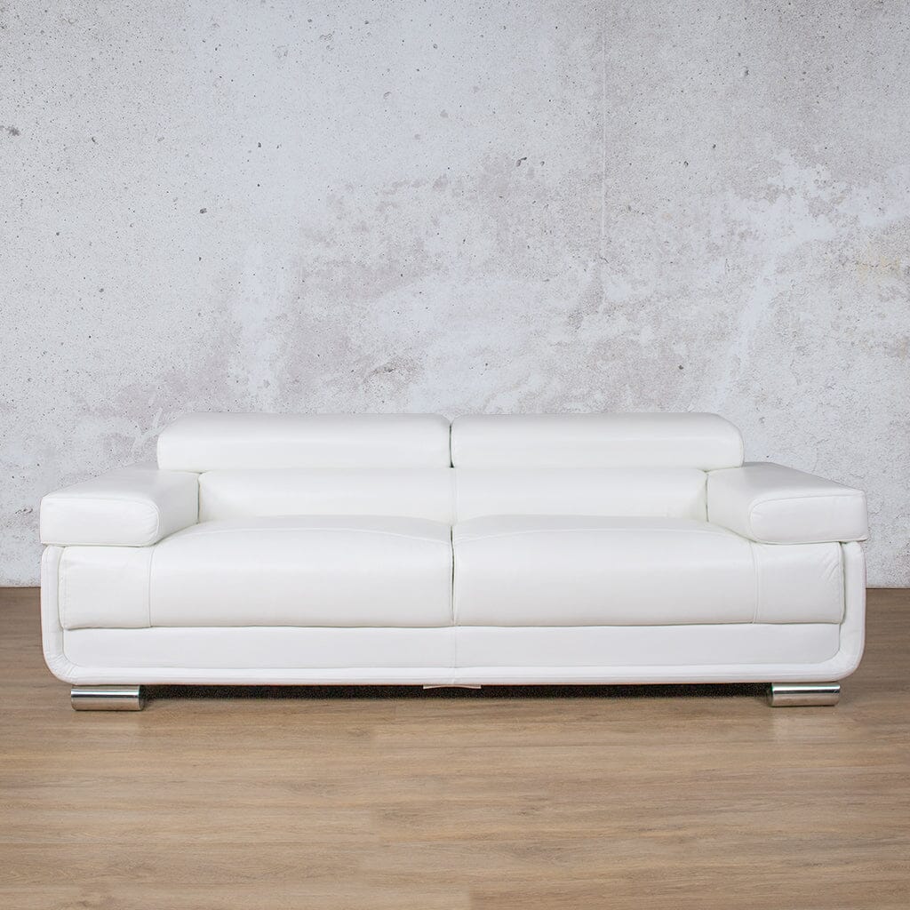 Tobago 3 Leather Sofa Fabric Corner Suite Leather Gallery-white