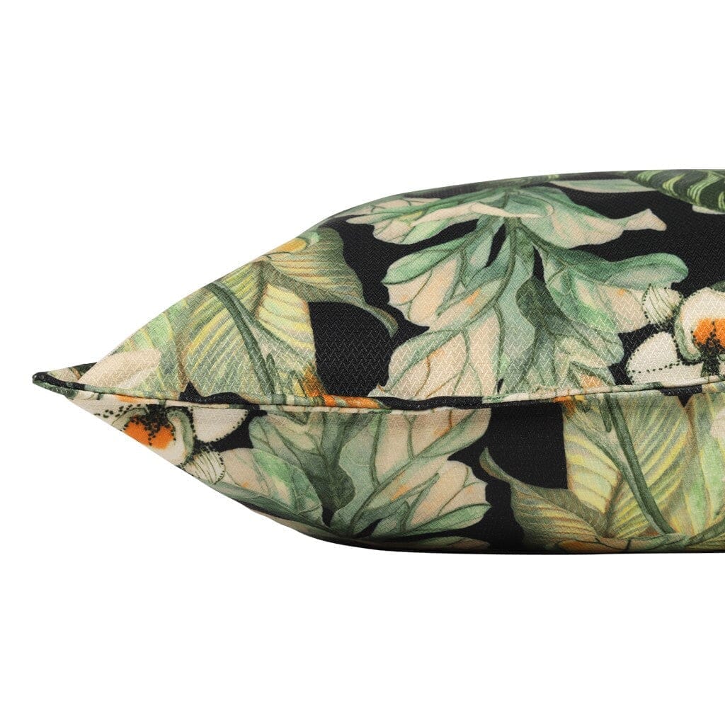 Tropical Orchid Green Cushion Cushion Leather Gallery