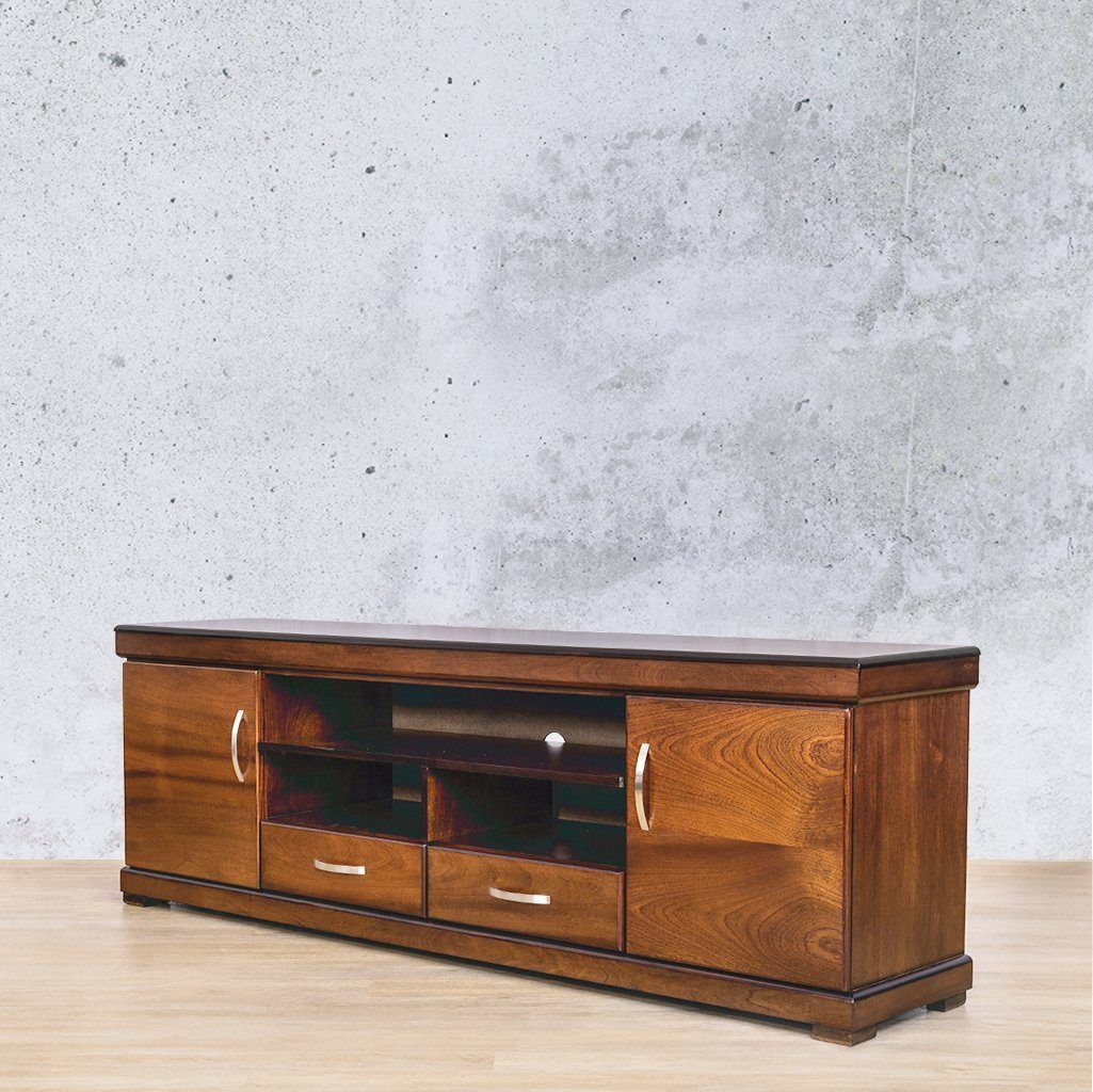 Angled Front View of the Urban Walnut 2000 TV Unit | TV Stand | TV Stands | TV Stand Unit | TV Cabinet | TV Stands For Sale | Buy TV Units For Sale at Leather Gallery