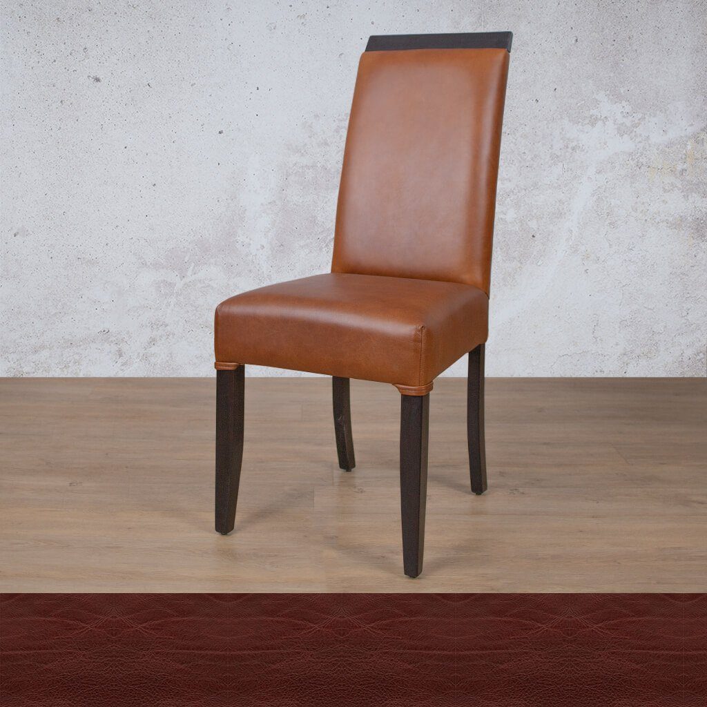 Urban Leather Dark Mahogany Dining Chair Dining Chair Leather Gallery