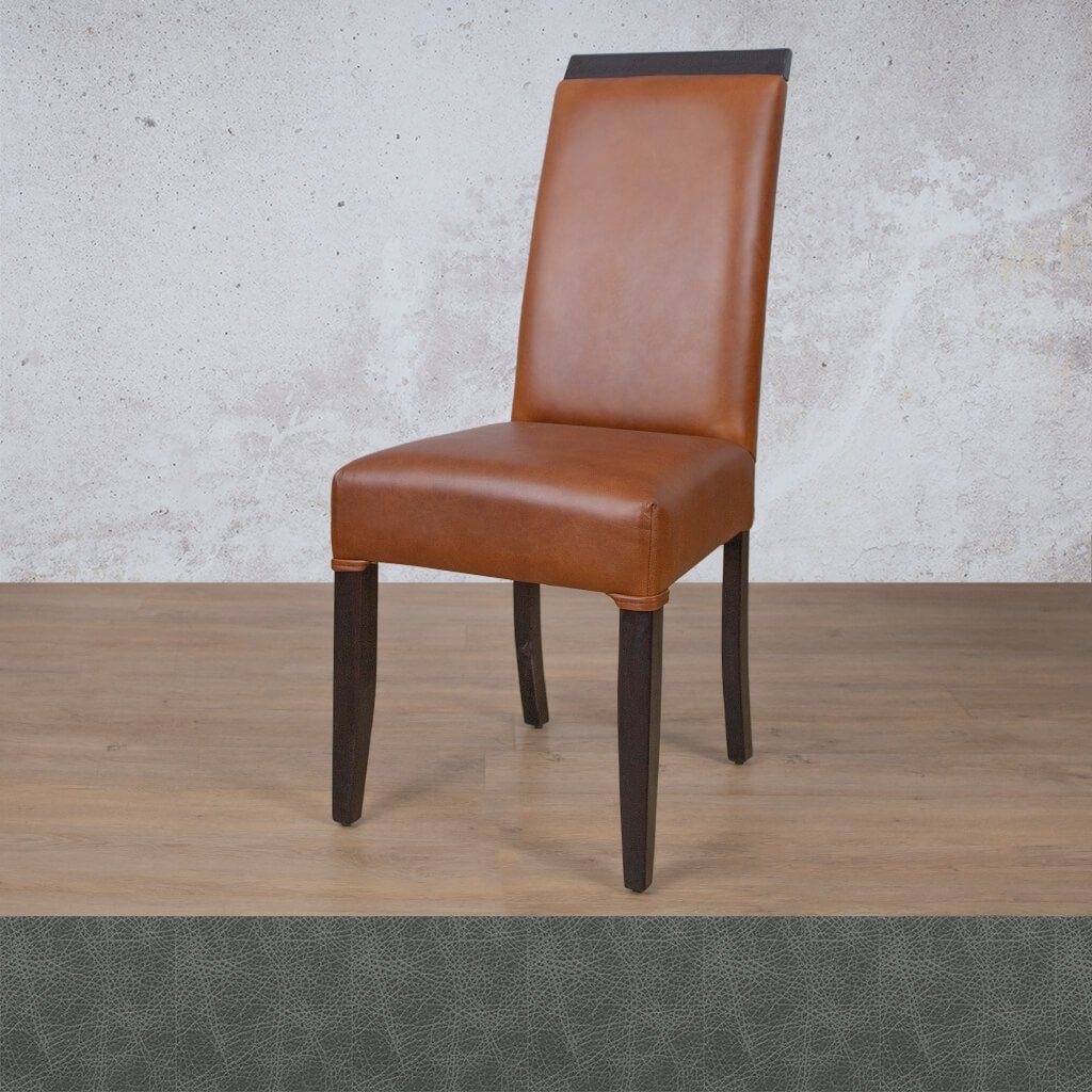 Urban Leather Dark Mahogany Dining Chair Dining Chair Leather Gallery Bedlam Blue Night