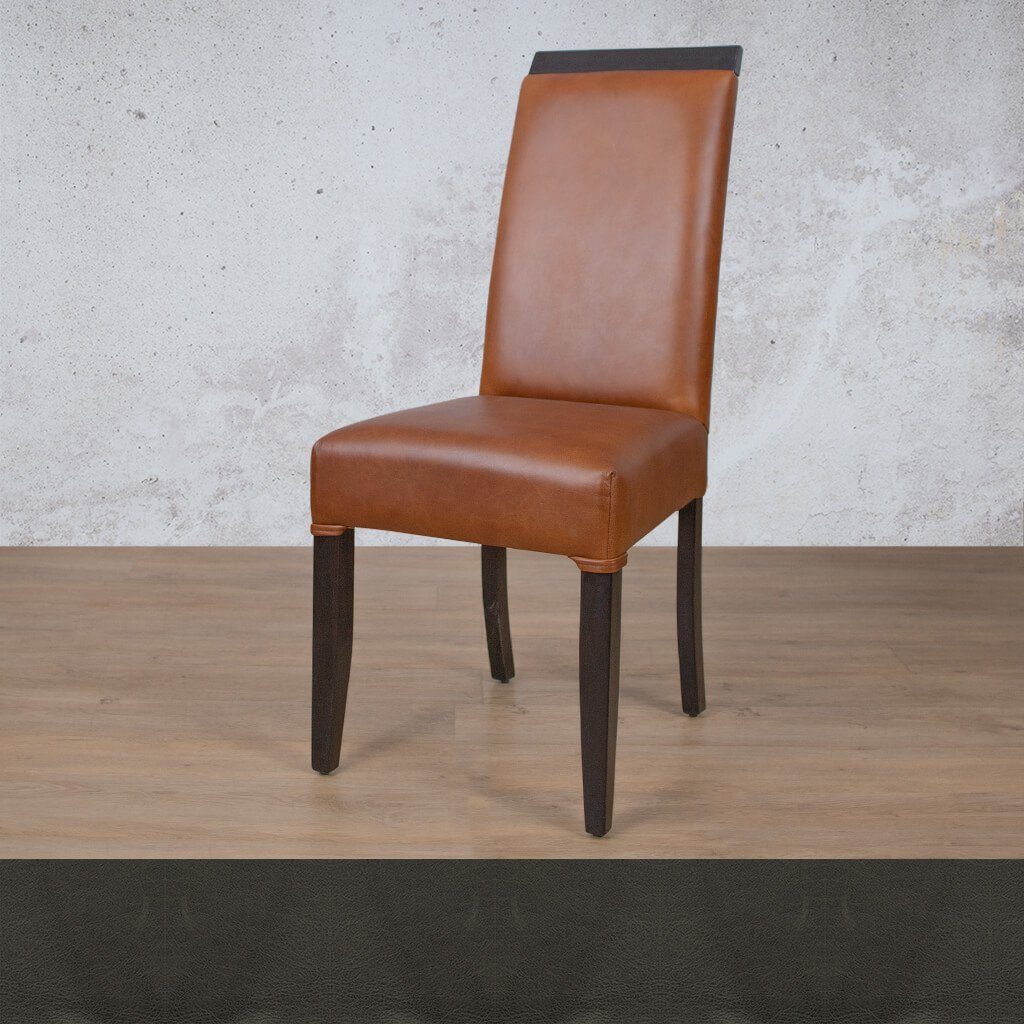 Urban Leather Dark Mahogany Dining Chair Dining Chair Leather Gallery Czar Anthracite