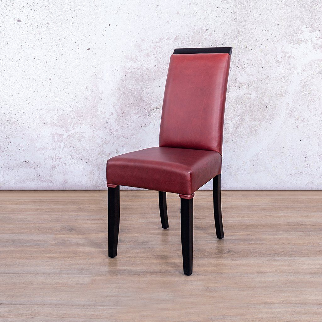 Urban Leather Dark Mahogany Dining Chair Dining Chair Leather Gallery Czar Ruby