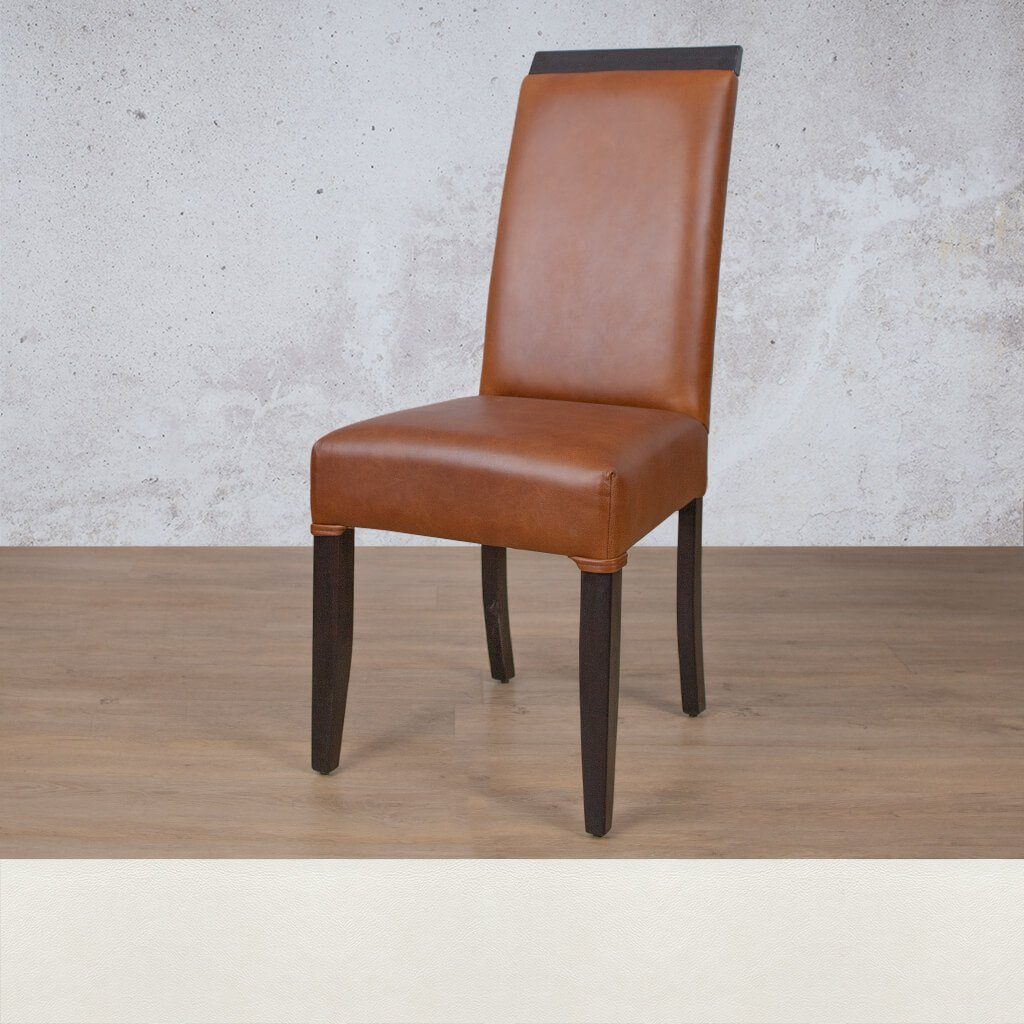 Urban Leather Dark Mahogany Dining Chair Dining Chair Leather Gallery Czar White