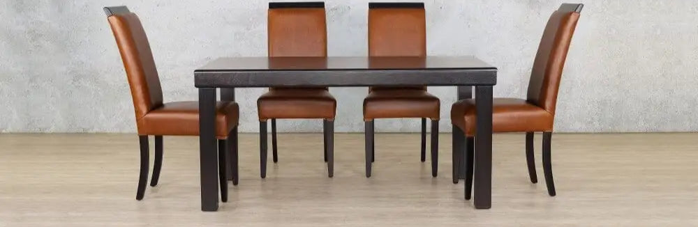 Urban Leather Dining Set - 6 Seater - Dining room set