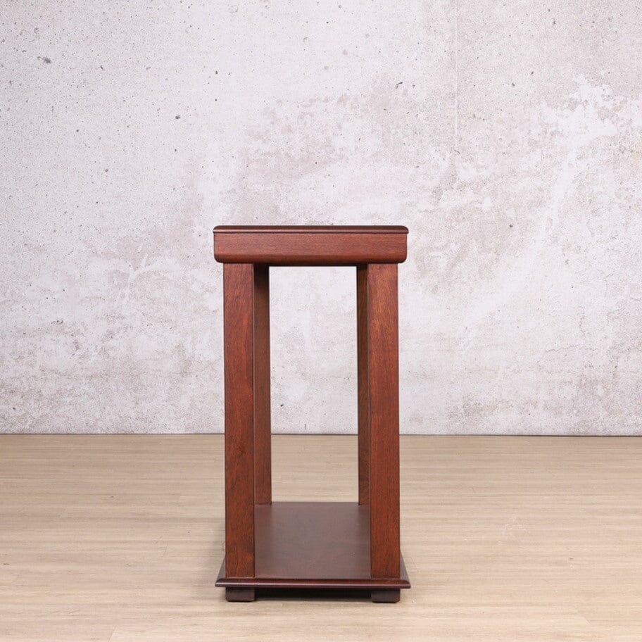 Urban Server with Shelf - Walnut Server Leather Gallery