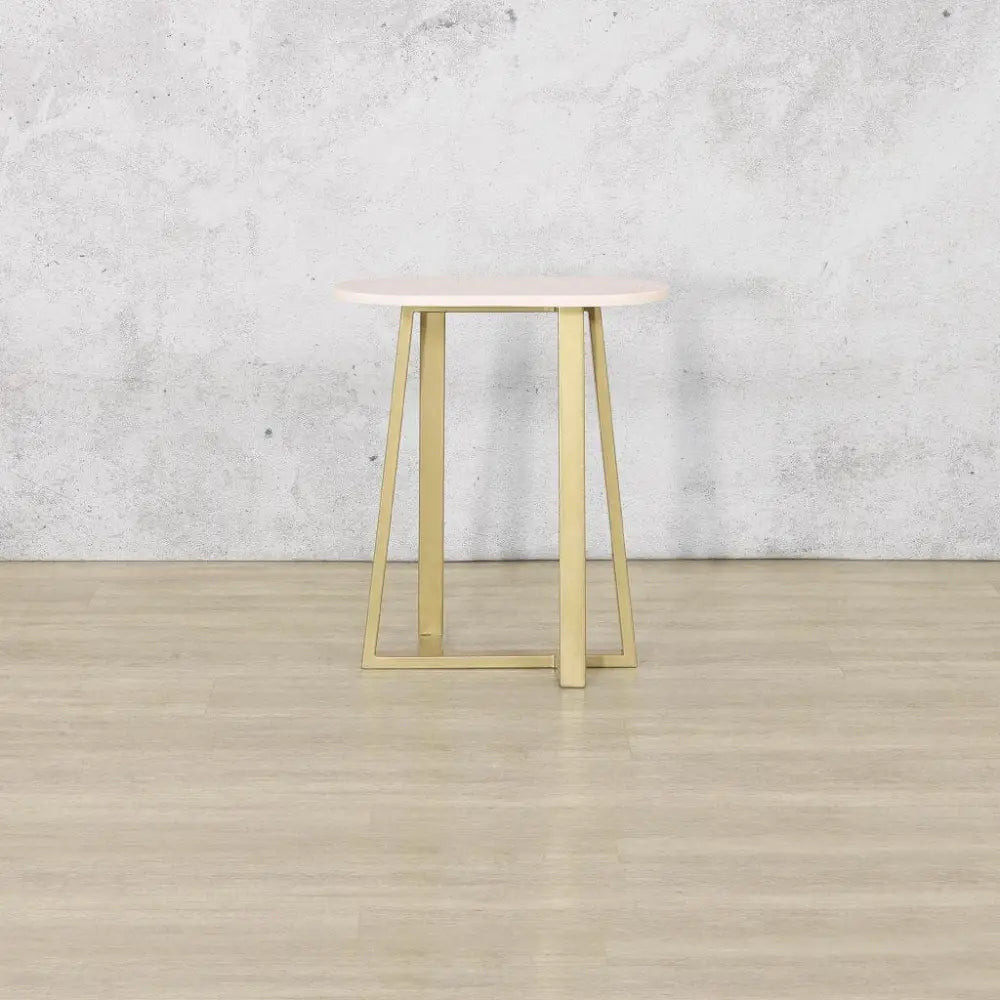 Vogue Side Table Rectangular Legs - Gold - Side Table