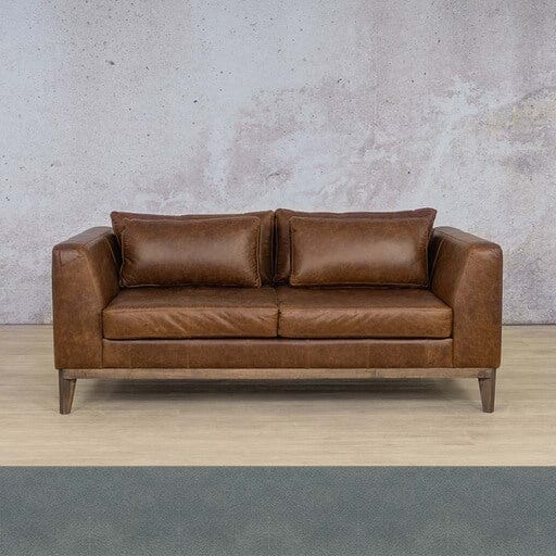 Willow 2-Seater Leather Sofa Leather Sofa Leather Gallery Flux Blue