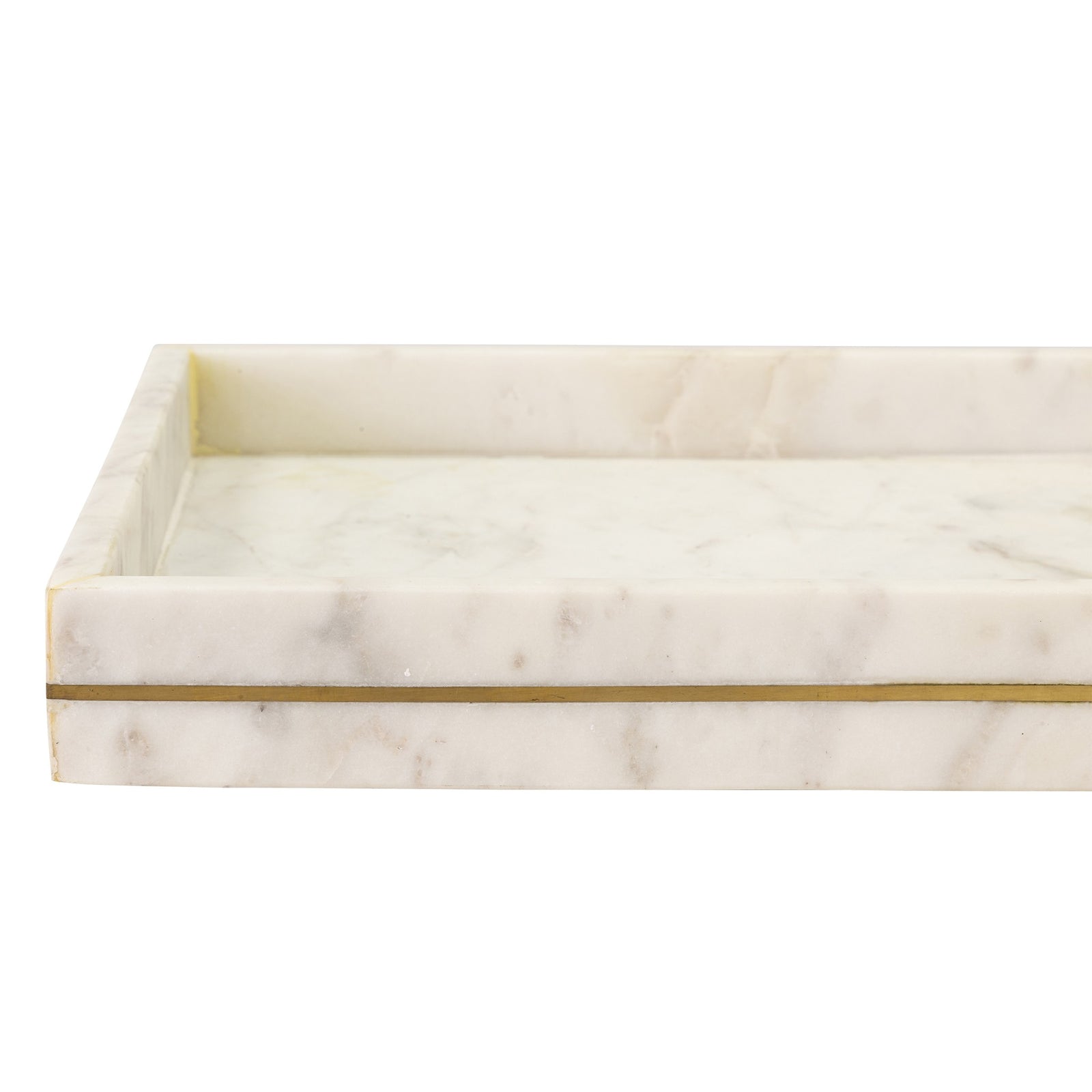 Zara White Marble Tray | Leather Gallery