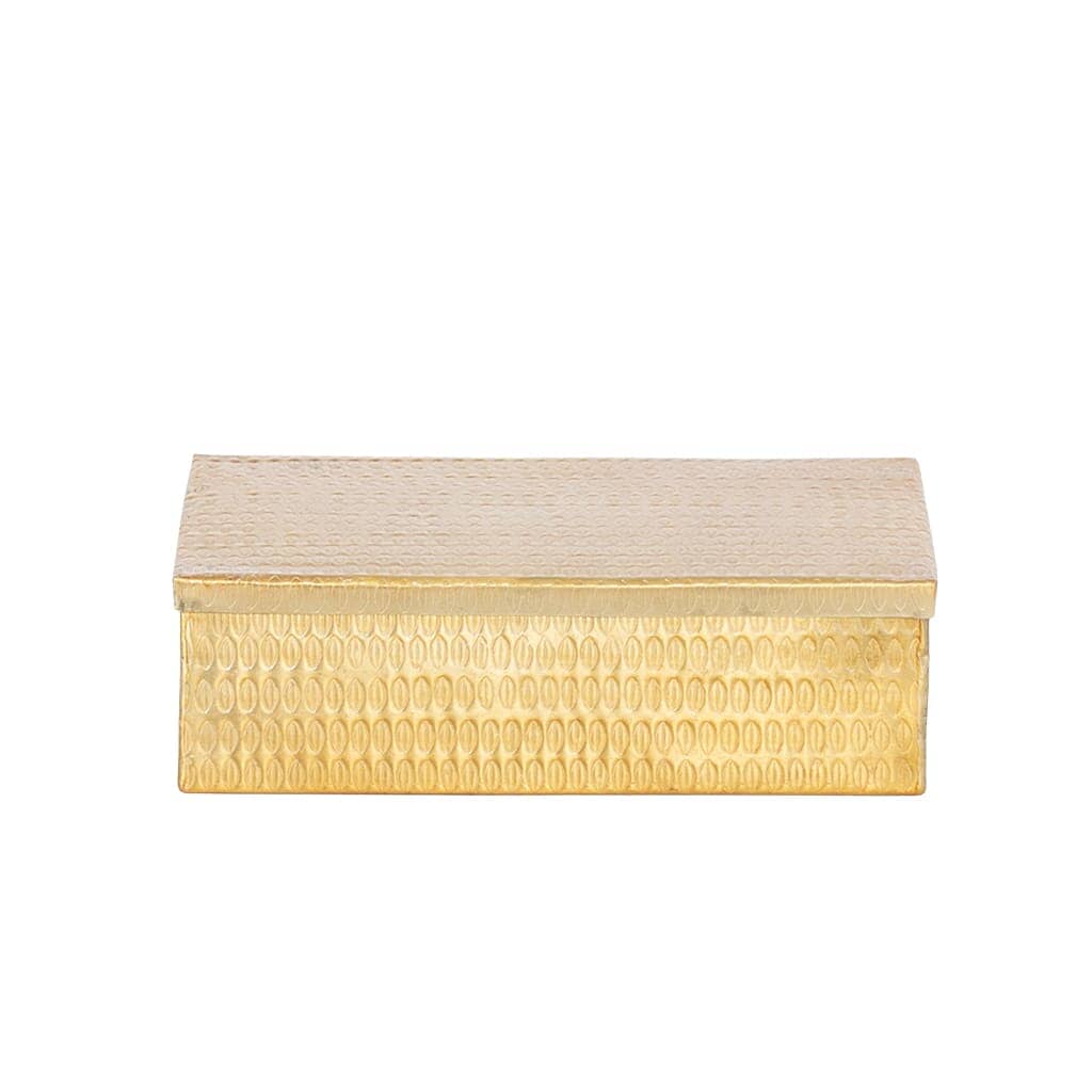 Zoro Carved Box - Large File Box Leather Gallery Gold 26.8 x 16.9 x 7.5cm