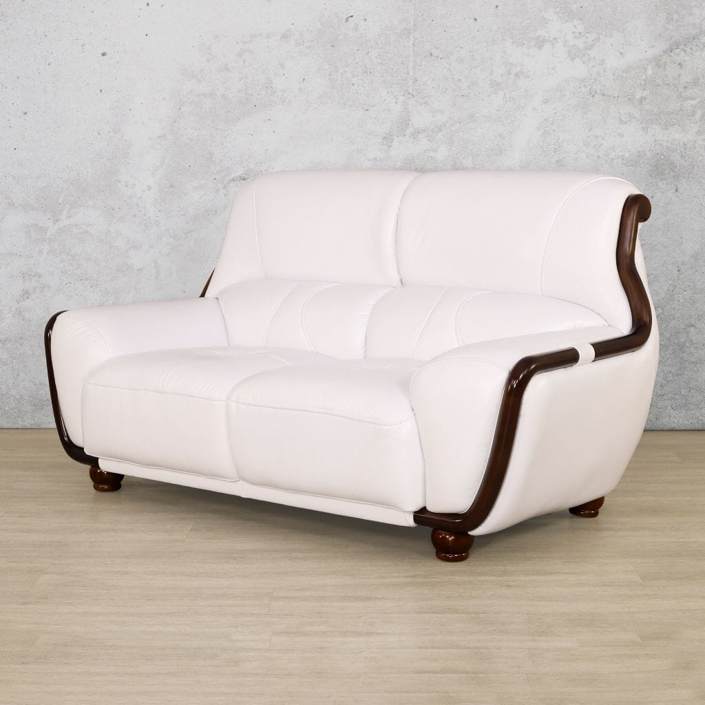Zuri 2 Seater Leather Sofa Leather Sofa Leather Gallery-czar-white