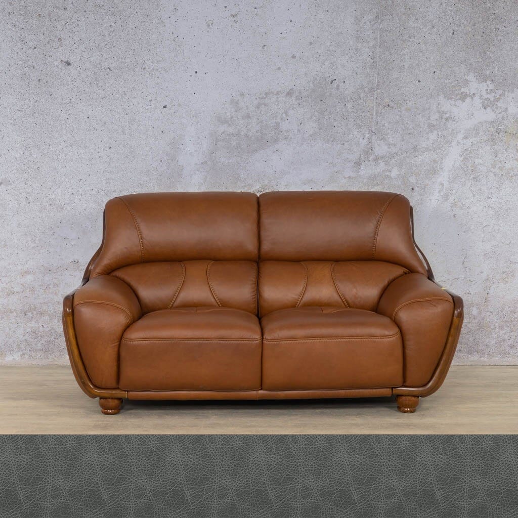 Zuri 2 Seater Leather Sofa Leather Sofa Leather Gallery Bedlam Blue Night