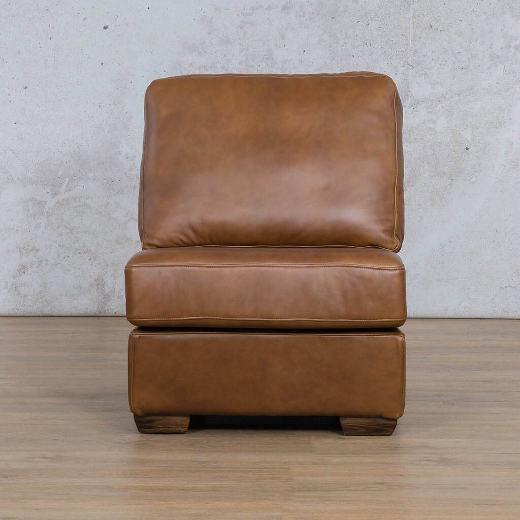 Stanford Leather Armless Chair Leather Gallery Czar Pecan-S WAREHOUSE COLLECTION - PINETOWN OR NORTHRIDING Full Foam