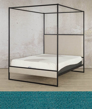 Addison 4 Poster Fabric Bed Frame Bedroom Set Leather Gallery Turquoise Queen XL Bed Frame | 152cm 