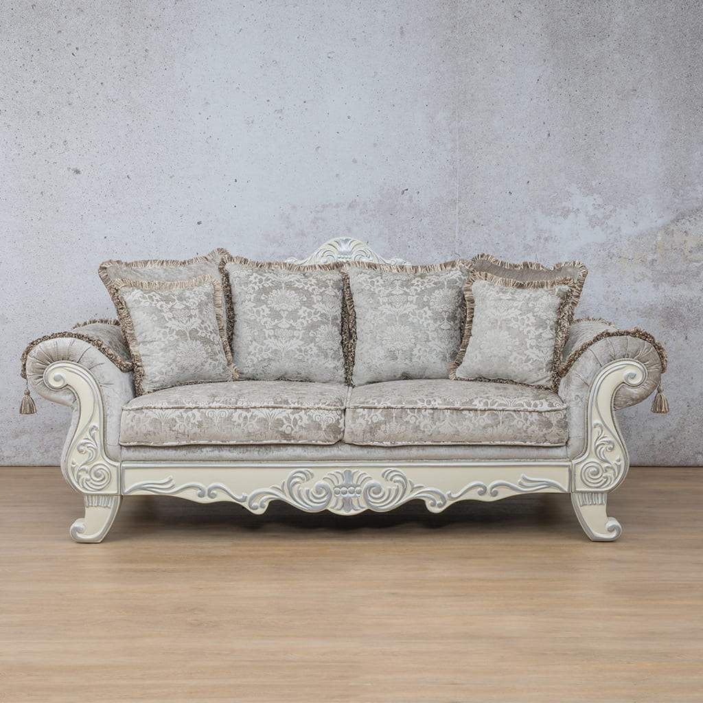 Chanelle 3 Seater Fabric Sofa Fabric Sofa Leather Gallery Grey-C 