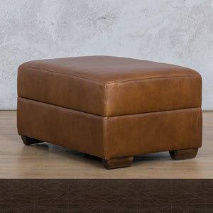 Stanford Leather Ottoman Leather Sofa Leather Gallery Czar Chocolate WAREHOUSE COLLECTION - PINETOWN OR NORTHRIDING Full Foam