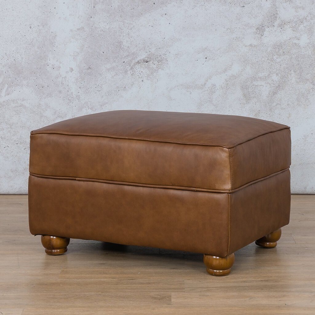 Salisbury Leather Ottoman Leather Gallery Czar Pecan-S WAREHOUSE COLLECTION - PINETOWN OR NORTHRIDING Full Foam