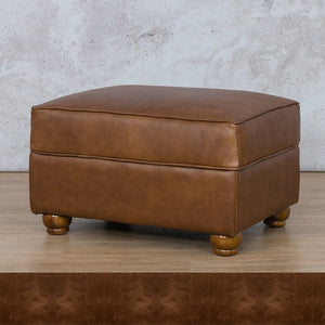 Salisbury Leather Ottoman Leather Gallery Royal Cognac WAREHOUSE COLLECTION - PINETOWN OR NORTHRIDING Full Foam