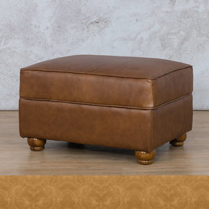 Salisbury Leather Ottoman Leather Gallery Royal Hazelnut WAREHOUSE COLLECTION - PINETOWN OR NORTHRIDING Full Foam