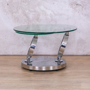 Swivel Stainless Steel Glass Coffee Table Coffee Table Leather Gallery 