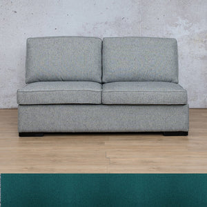 Arizona Fabric Armless 2 Seater Fabric Sofa Leather Gallery Turquoise WAREHOUSE COLLECTION - PINETOWN OR NORTHRIDING Full Foam