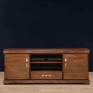 Close Up of the wood & handle detail of the Urban Walnut 1600 TV Plasma Unit | TV Stand | TV Stands | TV Unit | TV Stand Unit | TV Cabinet | TV Stands For Sale | TV Units For Sale at Leather Gallery 
