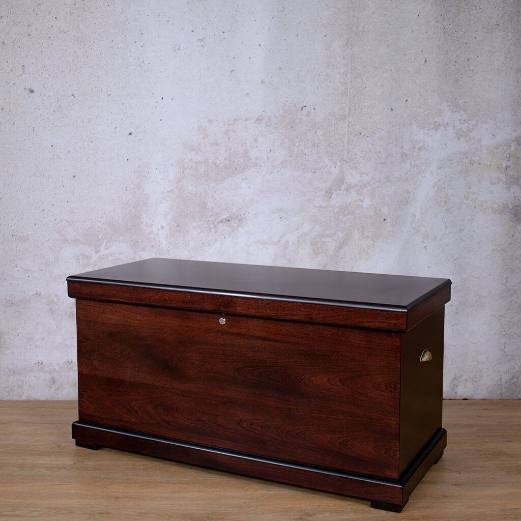 Urban Kist - Dark Mahogany | Blanket Storage Box | Bedroom Storage | Leather Gallery 