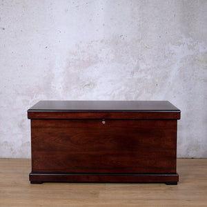 Urban Kist - Dark Mahogany | Blanket Storage Box | Bedroom Storage | Leather Gallery 