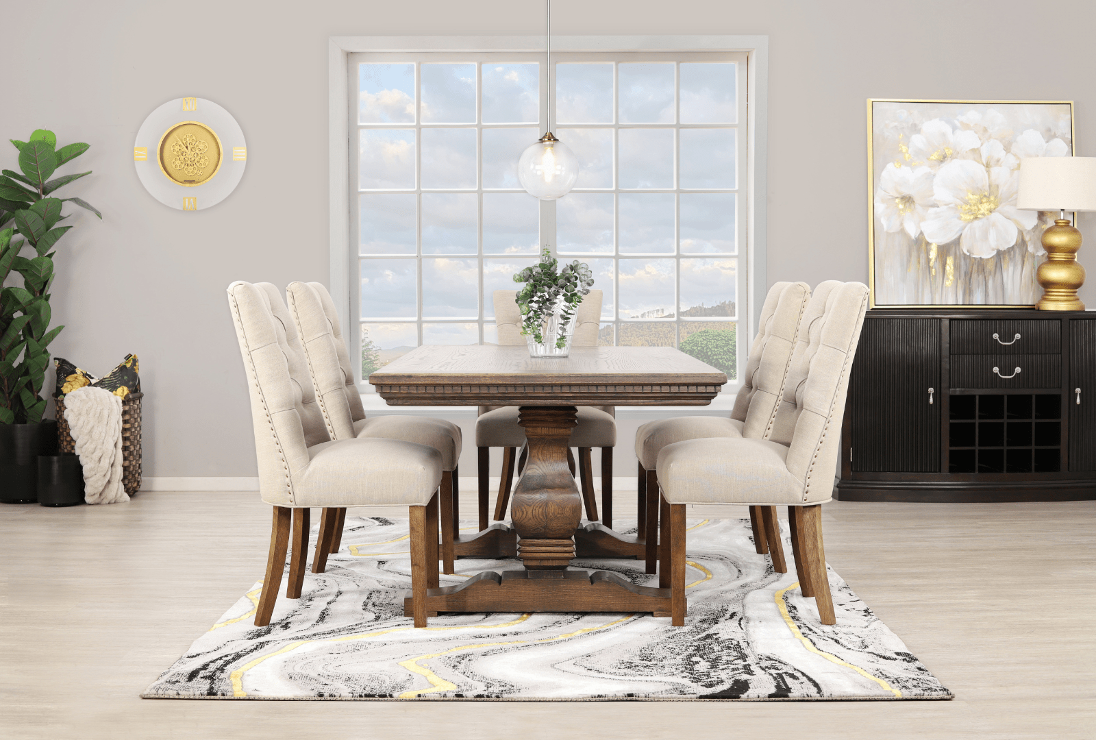 Rustic Elegance in Dining Room Décor: Furniture Choices & Personalised Charm