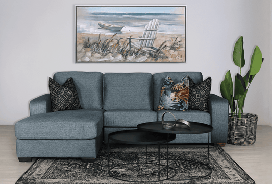 Transform Your Living Space with a Neutral Toned L-Shaped Couch!