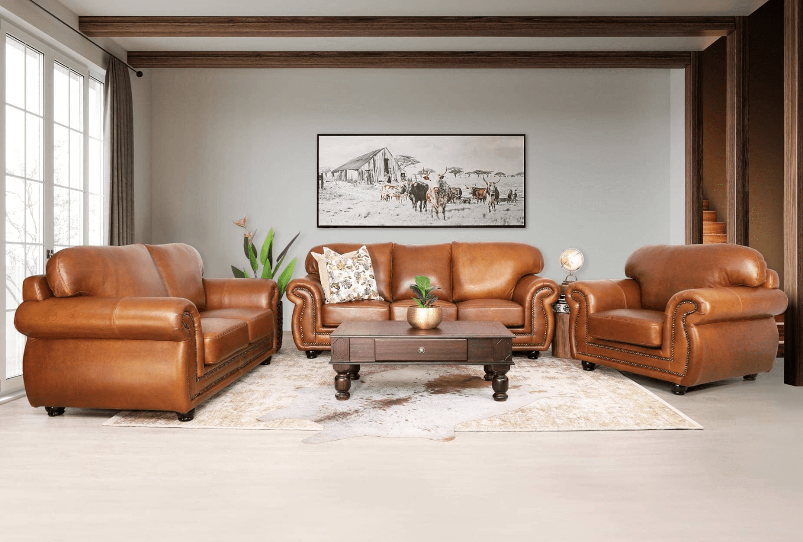 The Versatility of a Brown Leather Couch: Day-to-Night Transformations