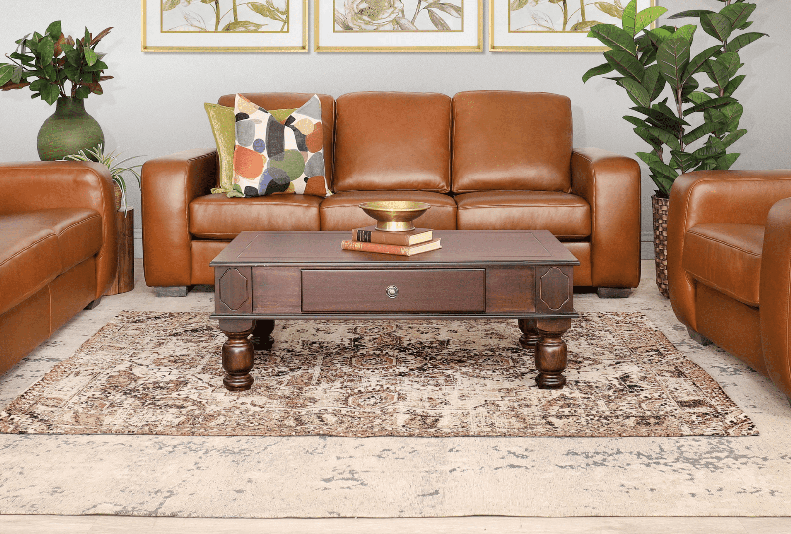 A Complete Guide To Choosing the Right Lounge Rugs For Your Brown Leather Couch