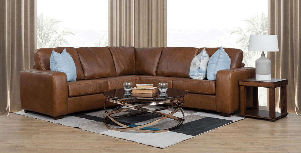 Stanford Leather L-Sectional Couch