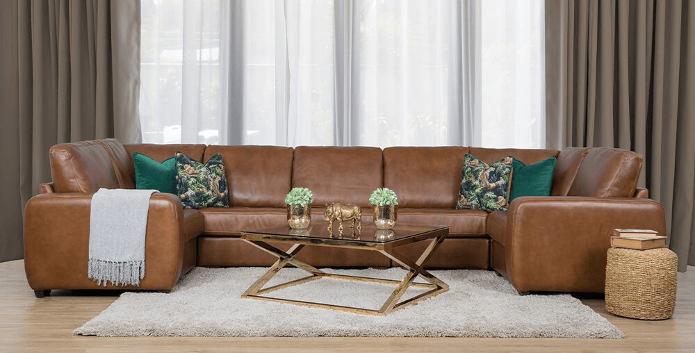Stanford Leather U-Sofa