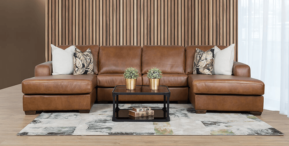 Stanford Leather Sofa U-Chaise