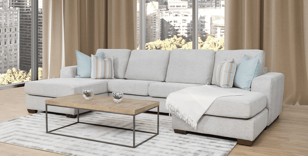Stanford Fabric Sofa U-Chaise