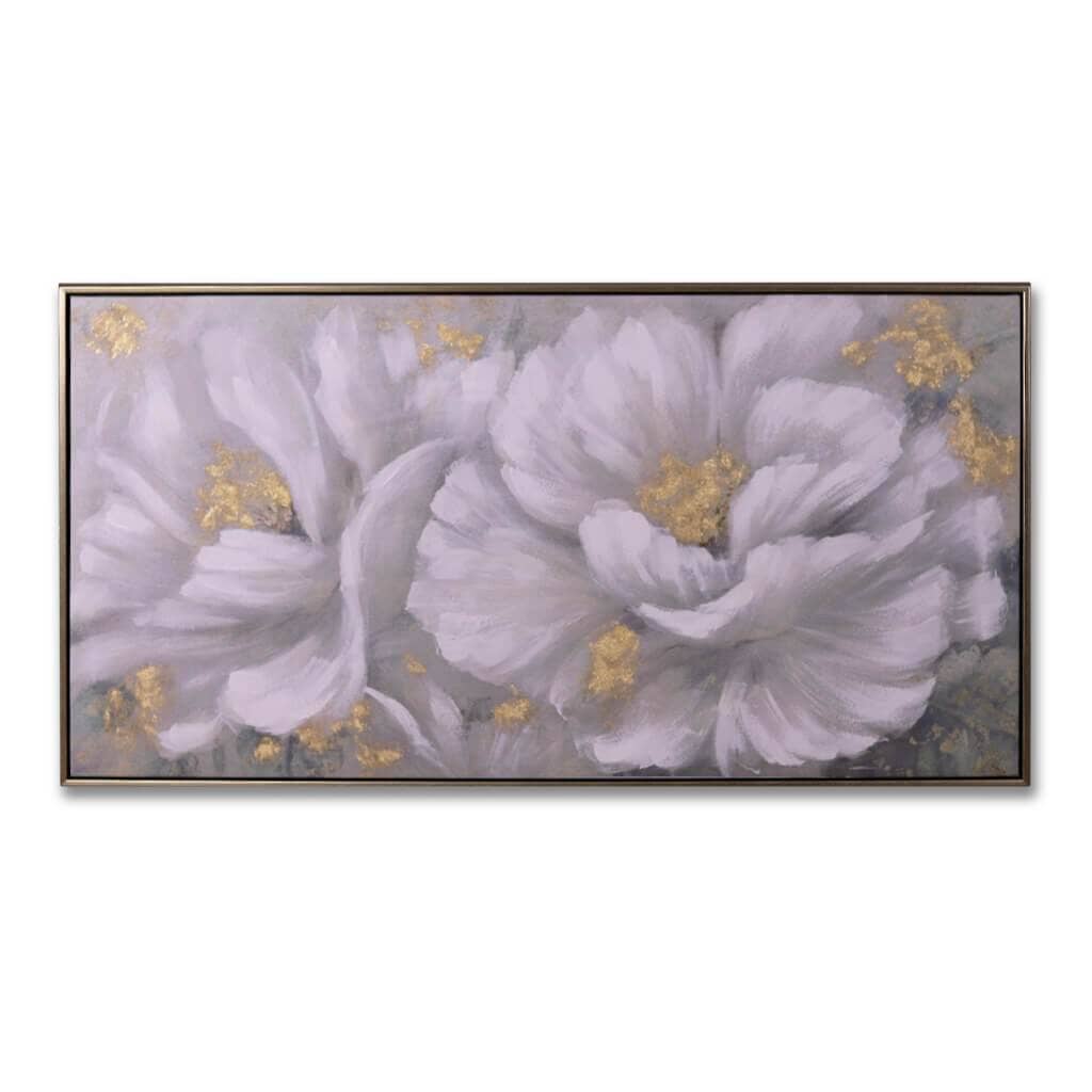 Tranquil Blooms - 1500 x 700 Painting Leather Gallery White 760 x 1500 