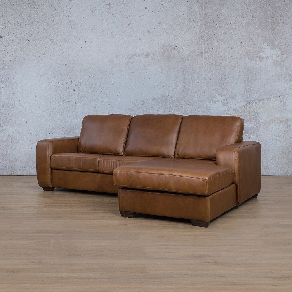 Stanford Leather Sofa Chaise - RHF Leather Sofa Leather Gallery 