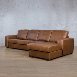 Stanford Leather Modular Sofa Chaise - RHF Fabric Sectional Leather Gallery 
