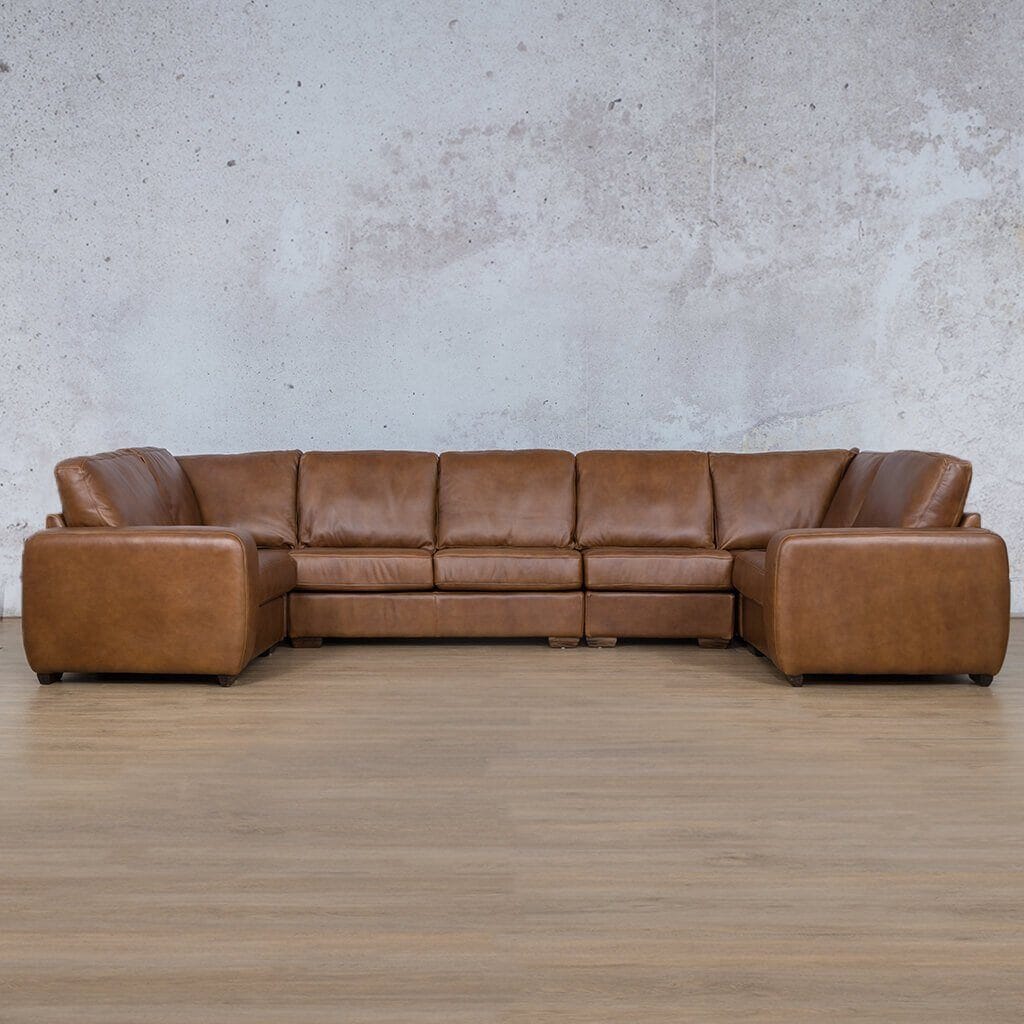 Stanford Leather Modular U-Sofa Leather Sectional Leather Gallery 