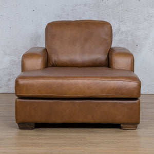 Stanford Leather 2 Arm Chaise Leather Corner Sofa Leather Gallery Czar Pecan-S Full Foam 