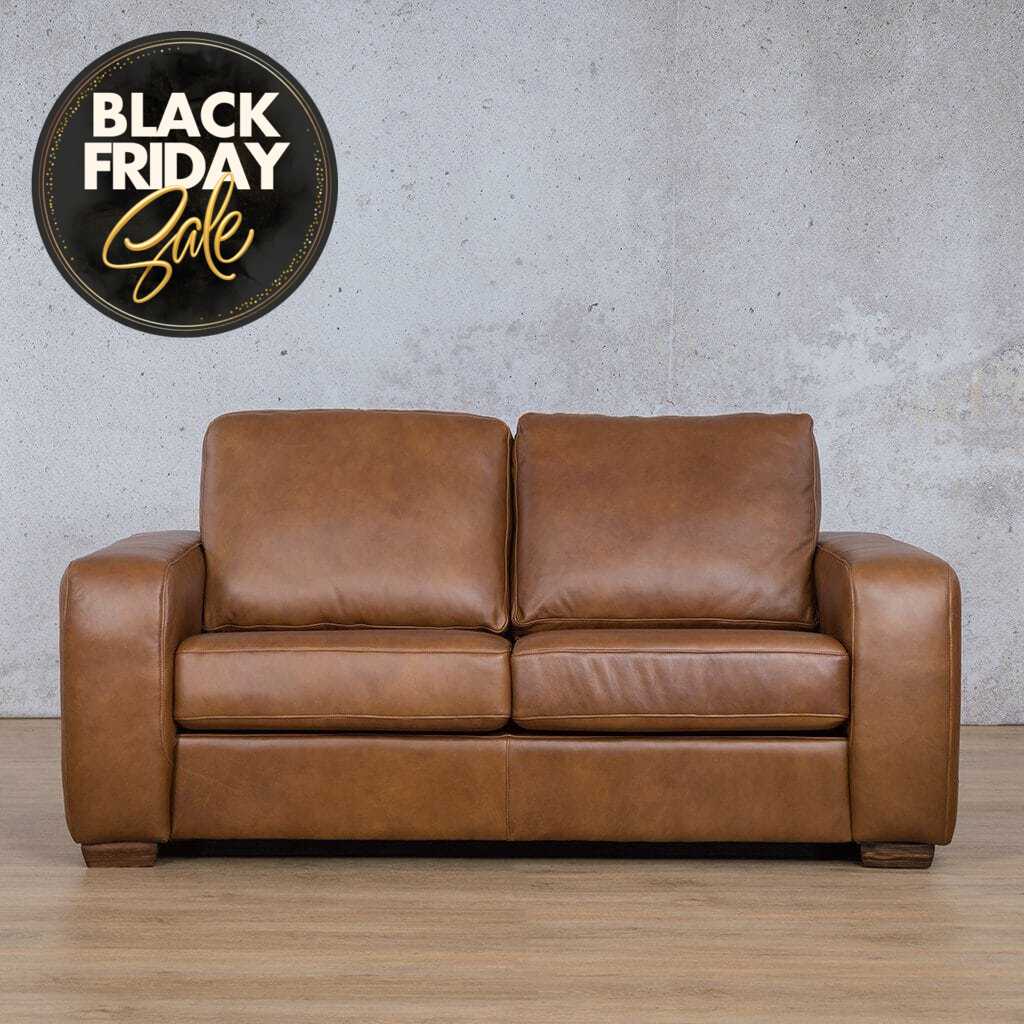 Stanford 2 Seater Leather Sofa - Czar Pecan - Black Friday Sale Leather Sofa Leather Gallery Czar Pecan 