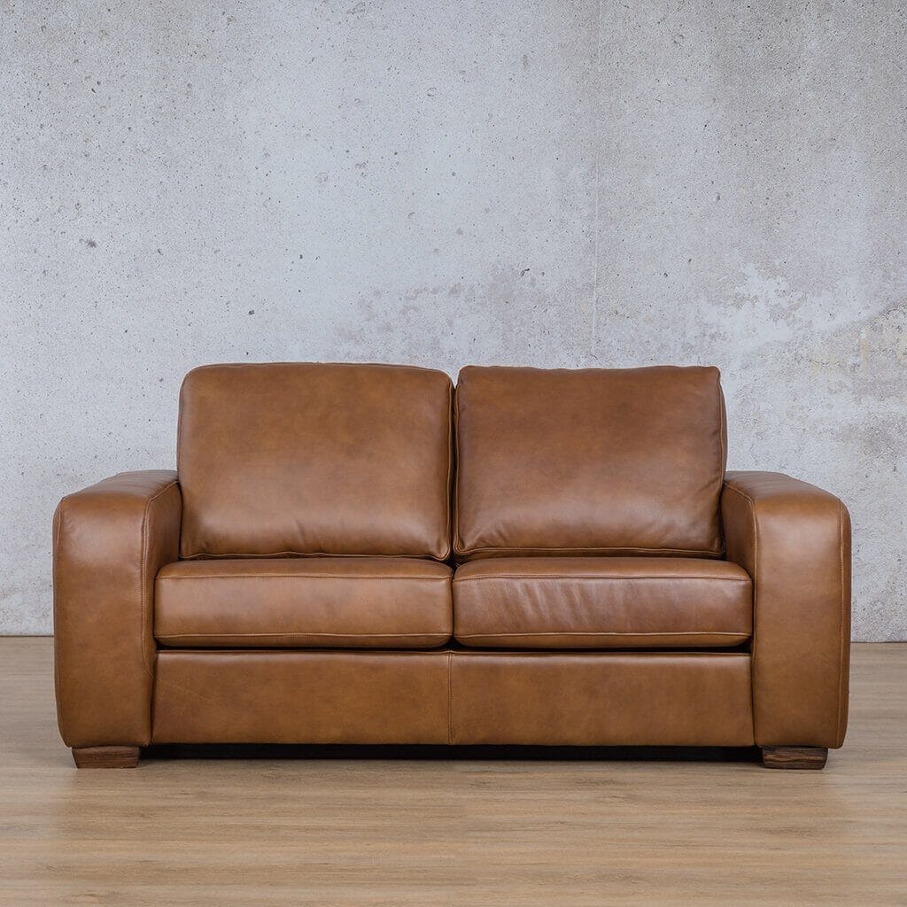 Stanford 2 Seater Leather Sofa - Available on Special Order Plan Only Leather Sofa Leather Gallery Czar Pecan 
