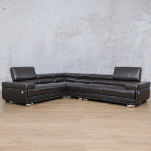 Tobago Leather L-Sectional - Available on Special Order Plan Only Leather Sectional Leather Gallery Black 