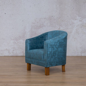 Club Tub Chair - Customisable Fabric - Available on Special Order Plan Only Fabric Armchair Leather Gallery Hazey Storm 